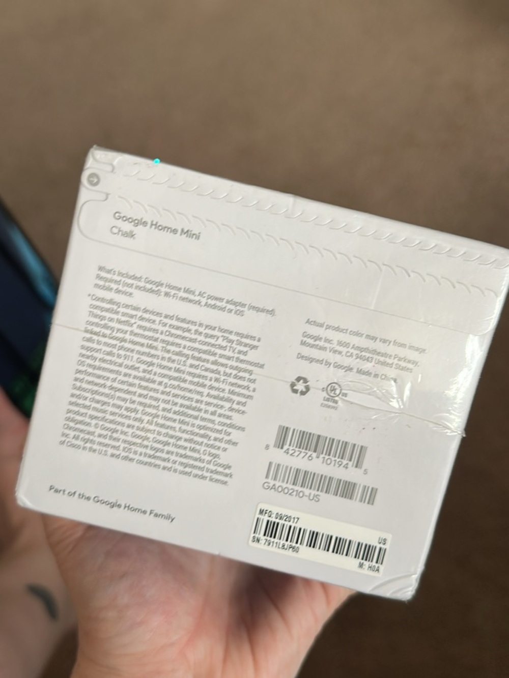 Google Home Mini - Gray and White - Picture 5 of 5